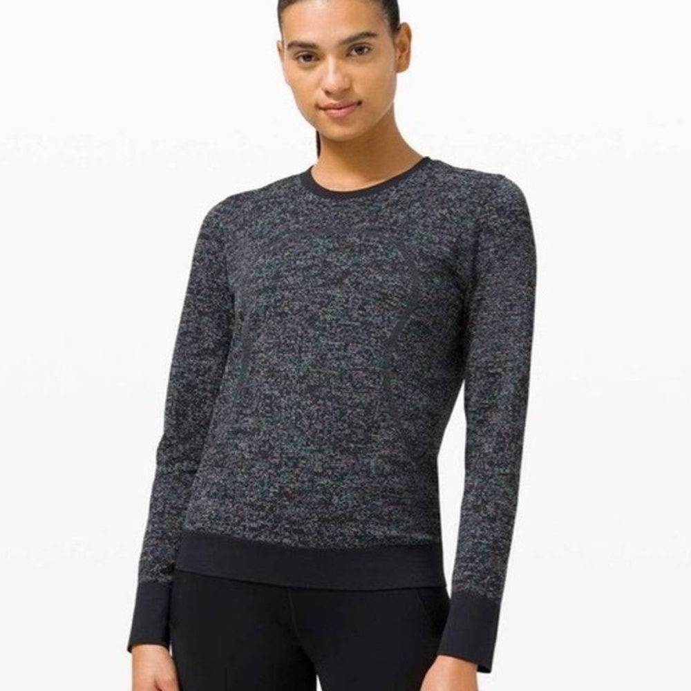 Swiftly Breathe Long Sleeve Rainbow Speckle Black